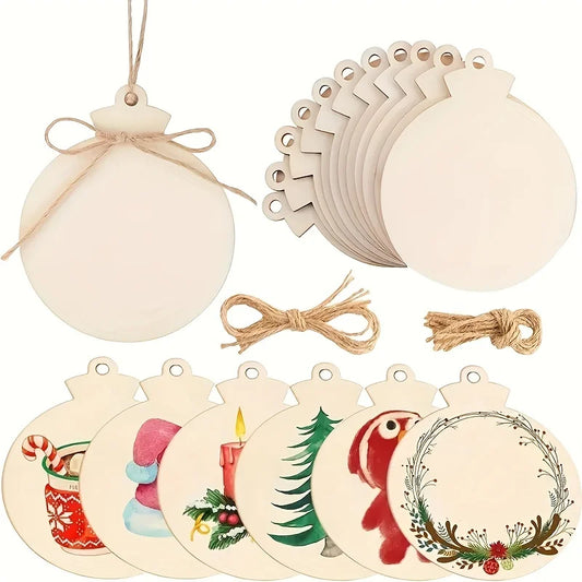 10/20 Stück handgefertigte Holzanhänger für DIY Malerei und Deko