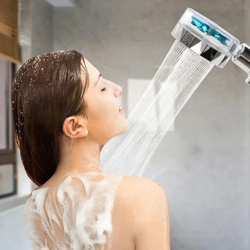 Turbo Fan Duschkopf mit Filter ABS Hochdruck wassersparend 25,5cm
