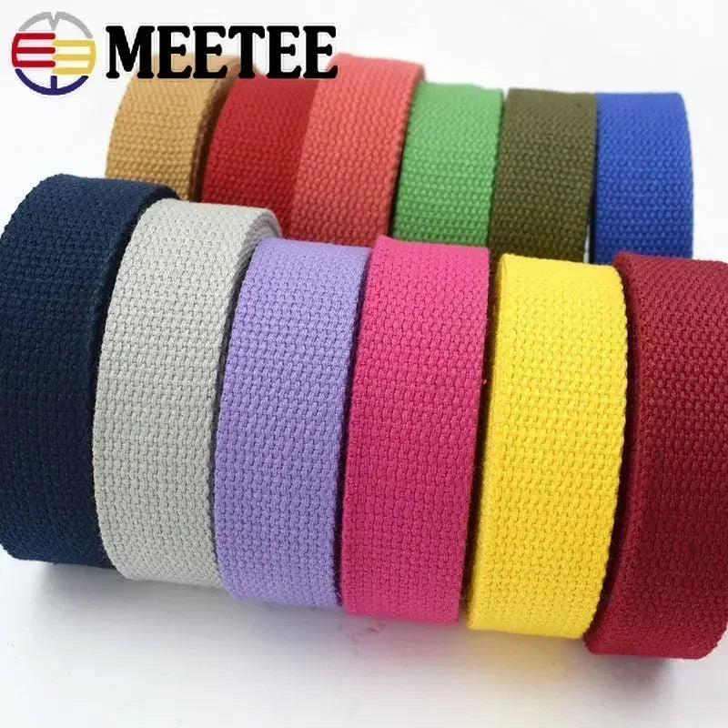 4M Polyester/Nylon Gurtband 1.3mm dick, 20-50mm breit für DIY Nähen Rucksäcke