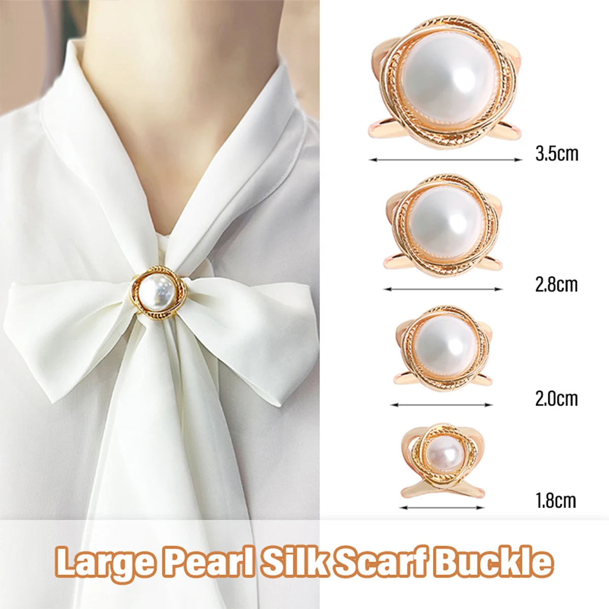 Elegante Perlen-Schal Schnalle – Multifunktionales Accessoire für Damen aus Eisen