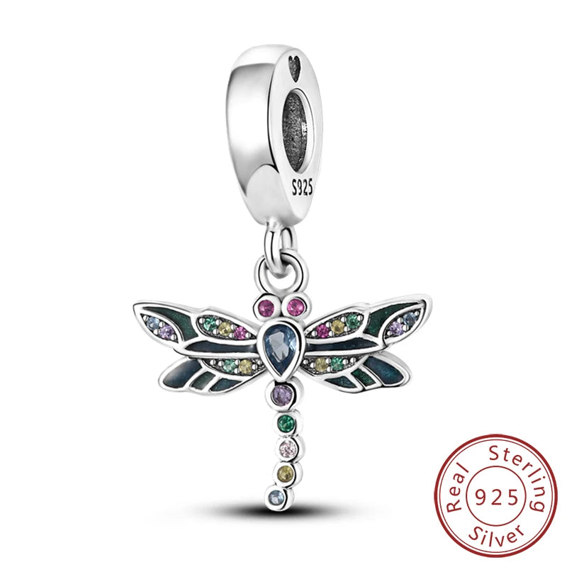 Funkelnder Schmetterlings-Charm aus 925 Sterlingsilber mit Zirkon – Elegant - Leicht