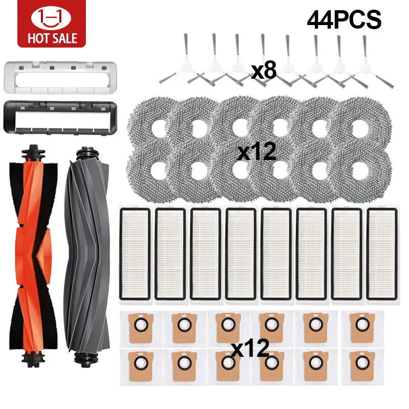 Effiziente Ersatzteile für Robot Vacuum X20+: Staubbeutel, Bürste - HEPA-Filter Set