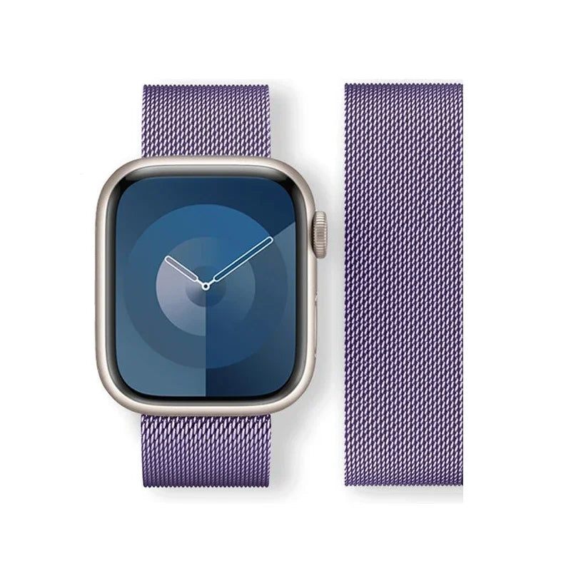 Edelstahl Mesh-Metallarmband mit Magnetverschluss für Smartwatches 38-49 mm