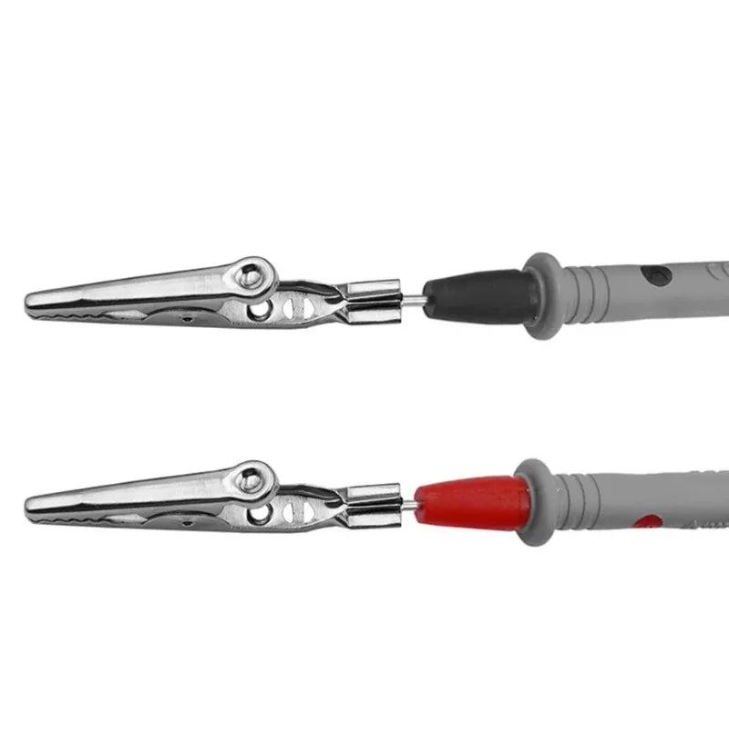 Sicher - Präzise: 2er Set Krokodilklemmen Rot/Schwarz 10A 1000V für Messungen