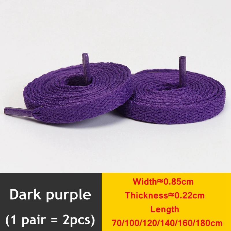 1 Paar flache verdickte Schnürsenkel für High-Top-Sneaker in 25 Farben