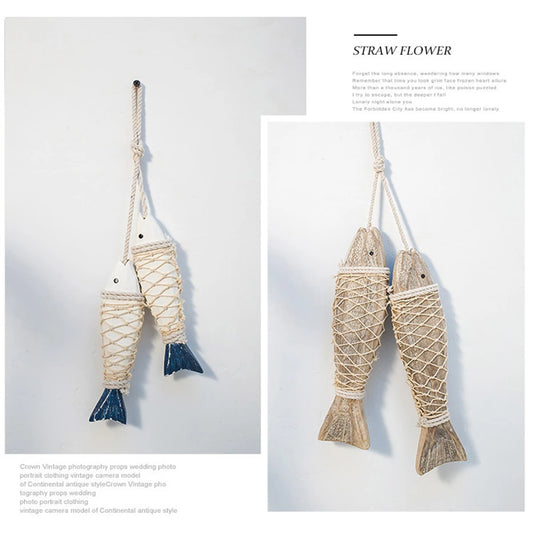 Wanddekoration Holzfisch kreativ