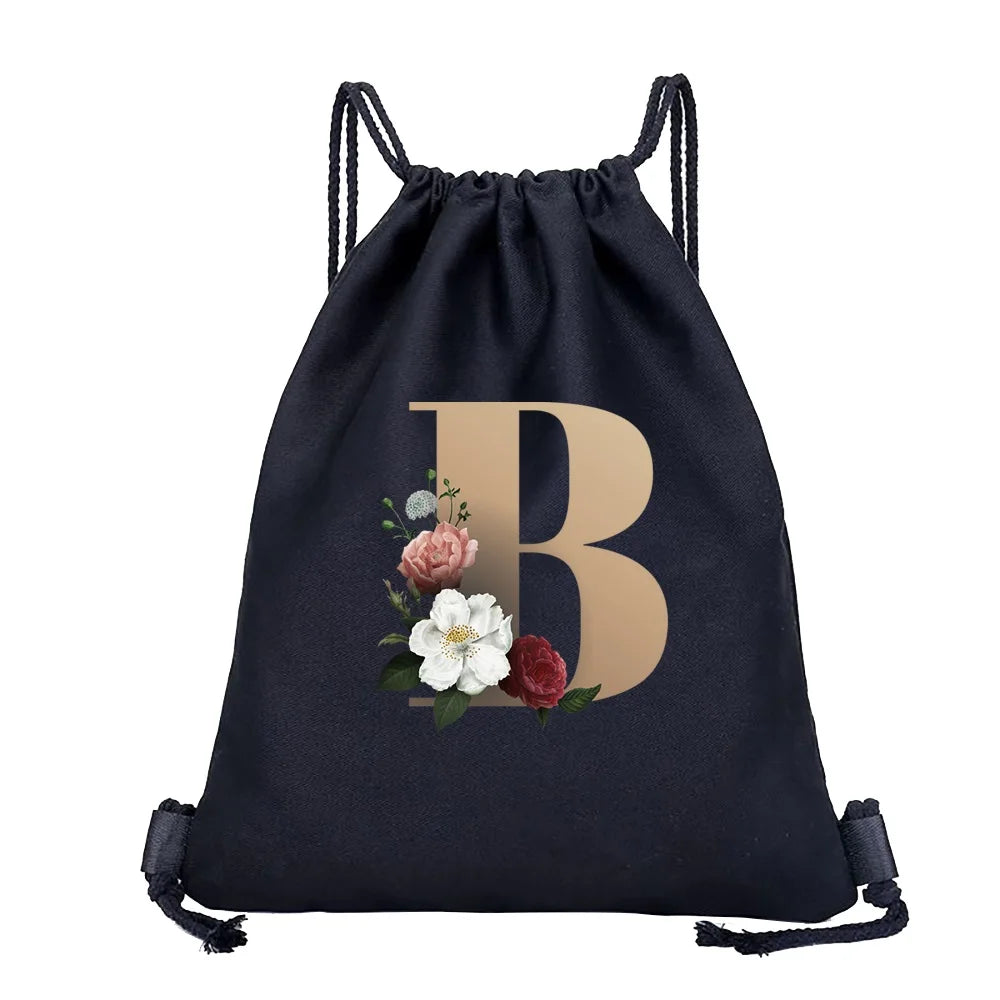 Leichter Kordelzug Rucksack aus Canvas 40x35 cm für Sport - Reisen
