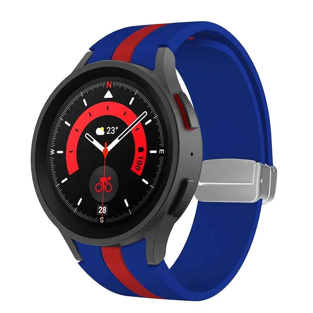 Komfort - Stil vereint: Atmungsaktives Silikonarmband mit Magnetschnalle für Galaxy Watch