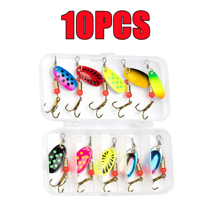 Vielseitiges 16-teilige Metall Löffel Spinner Köder Set mit Haken für Angler