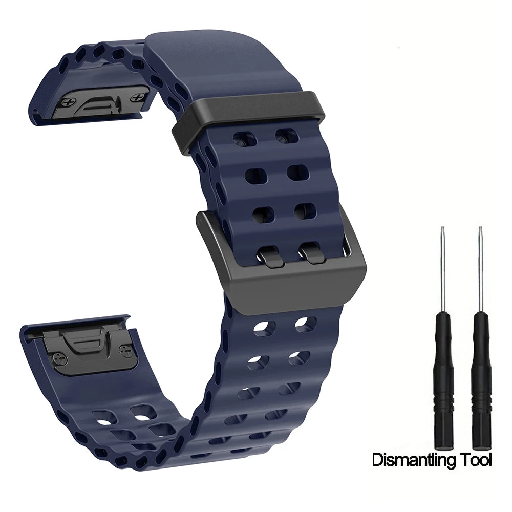 Silikon-Uhrenarmband 22-26 mm für vielseitige Smartwatch Modelle
