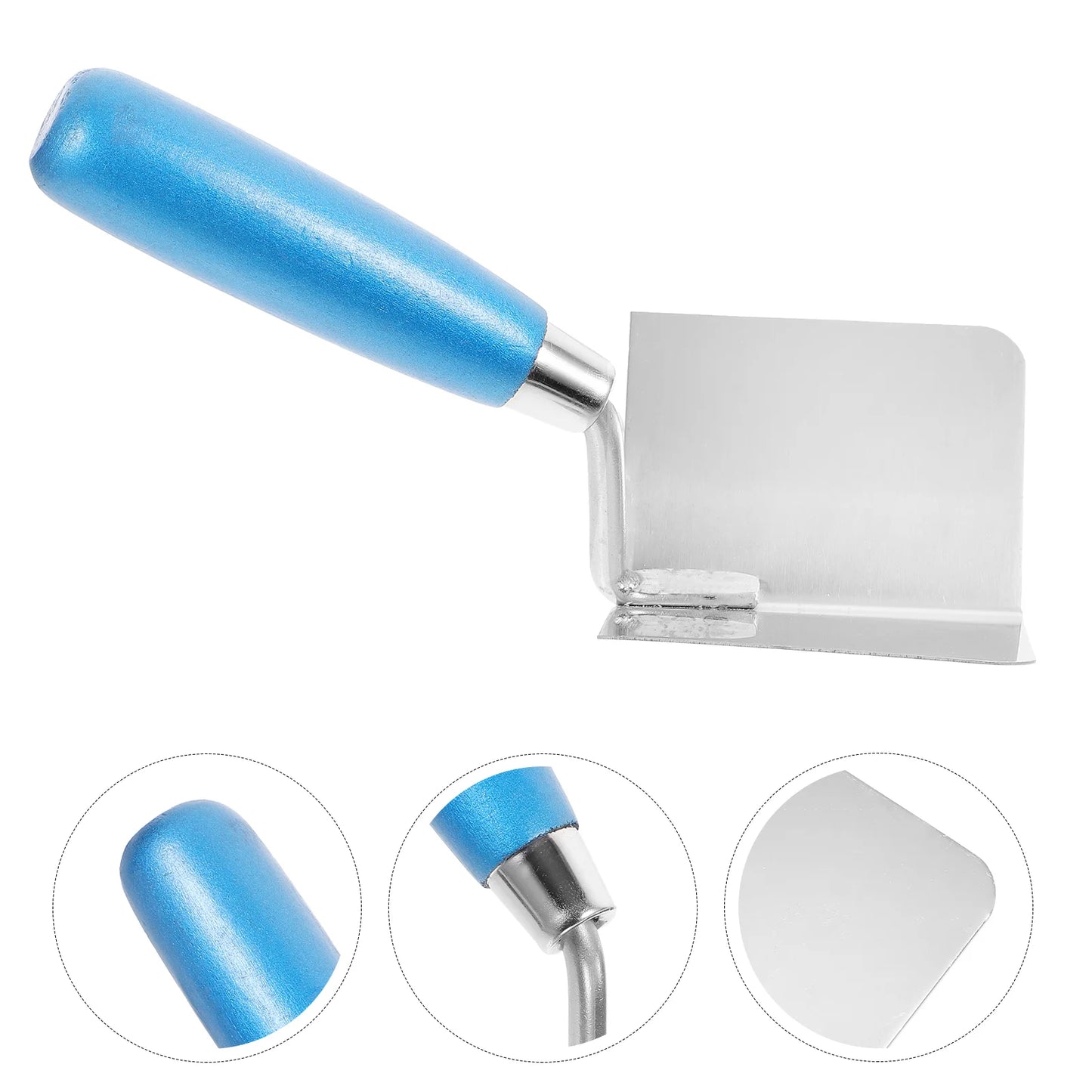 Ergonomische Edelstahlkelle mit Holzgriff – Präzises Spachteln in Blau, 1 Stück
