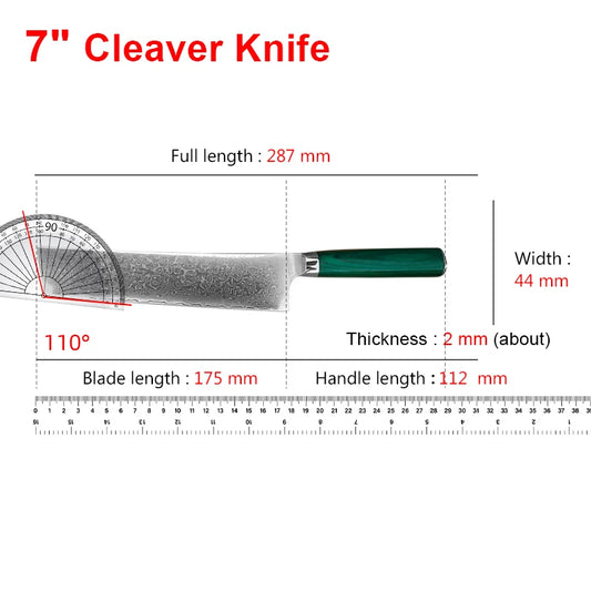 Damaskus Küchenmesser mit scharfer Klinge und ergonomischem Holzgriff