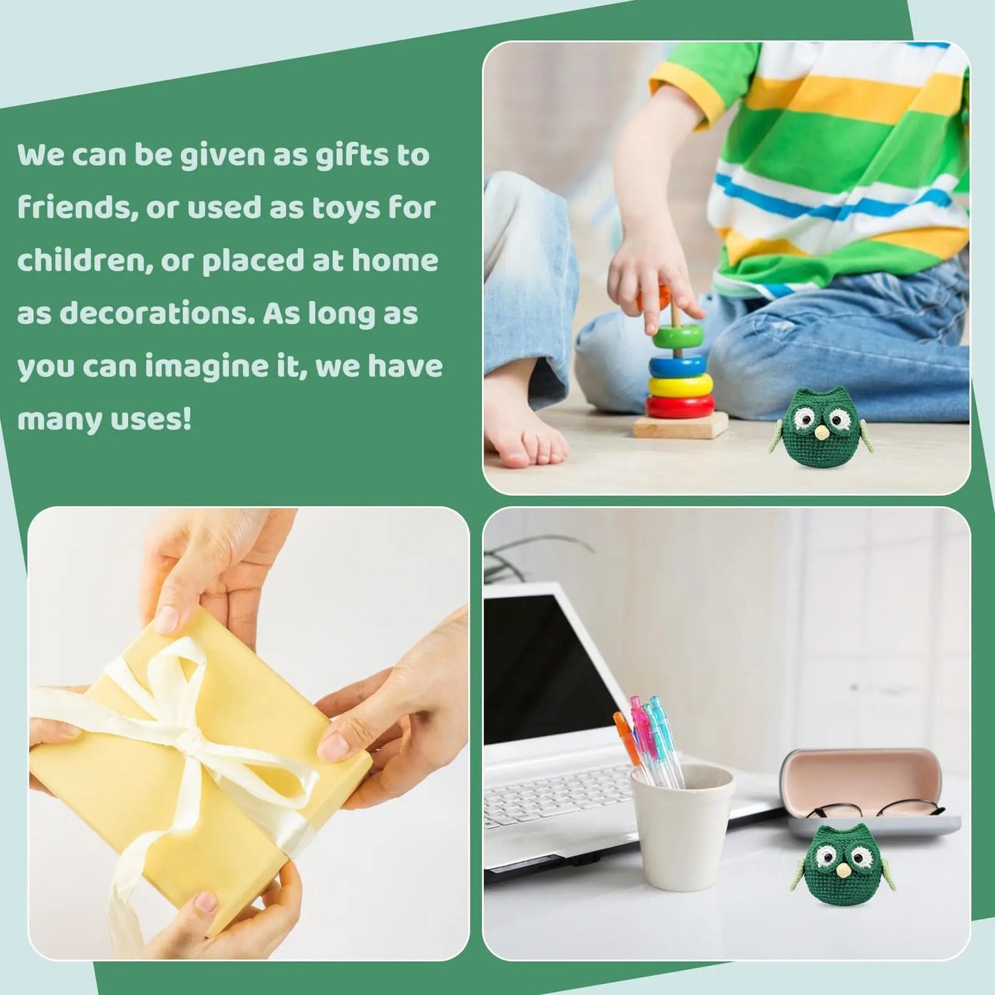 Fenrry Häkelpaket für Anfänger mit Eulen-Häkelnadel und Videoanleitung