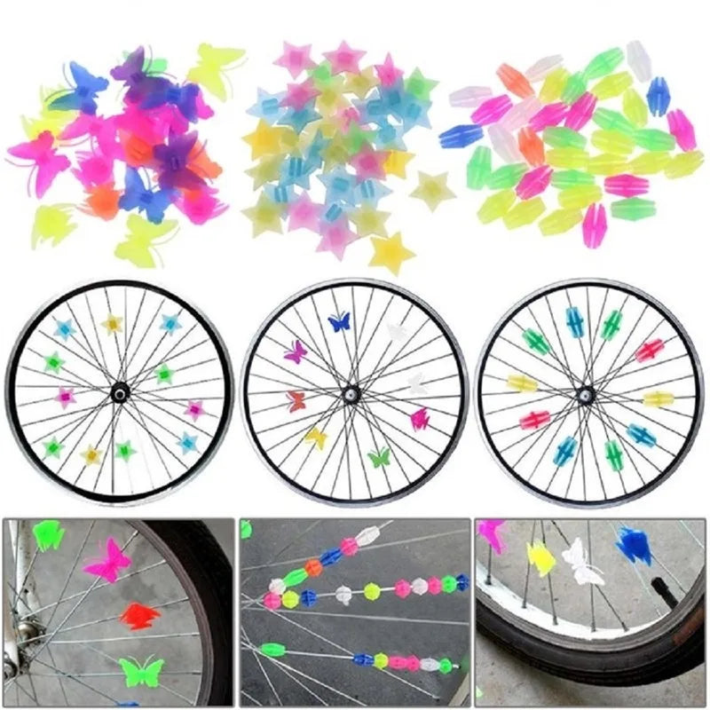 Bunte Leucht-Speichenhüllen für Fahrrad – Sichere - stylische Radverzierung