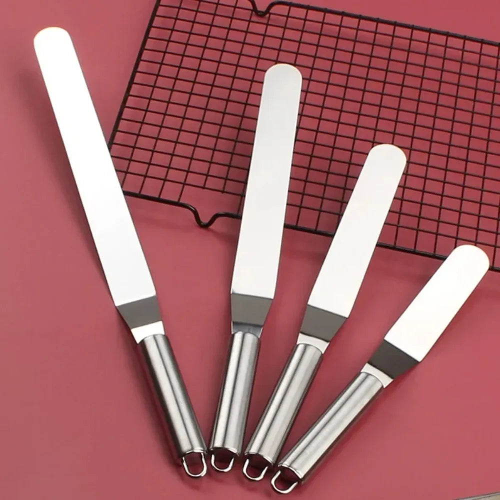 Edelstahl Kuchen-Spachtel 6-12 Zoll | Präzises Cremewerkzeug für Profi - Hobby