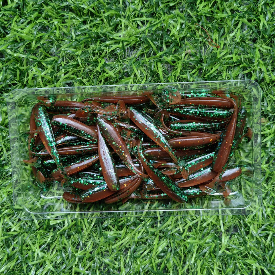 Effektive 50er Micro Köder mit T-Schwanz, 35mm/0,35g – Perfekt für Bass - Hecht