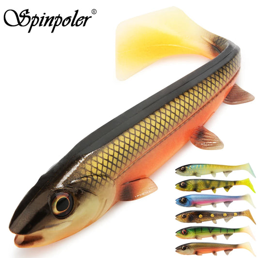 Quadratischer Silikon-Swimbait 14-18 cm für Meeres- und Süßwasserfischen