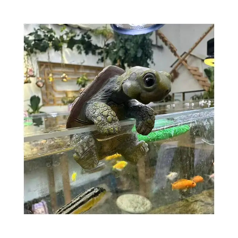 Liebevolles Resin-Schildkröten-Ornament zum Aufhängen – wetterfest - handgemacht
