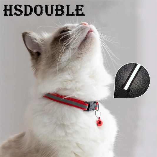 Reflektierendes Katzen- und Hunde-Halsband mit Glocke aus PVC - PP