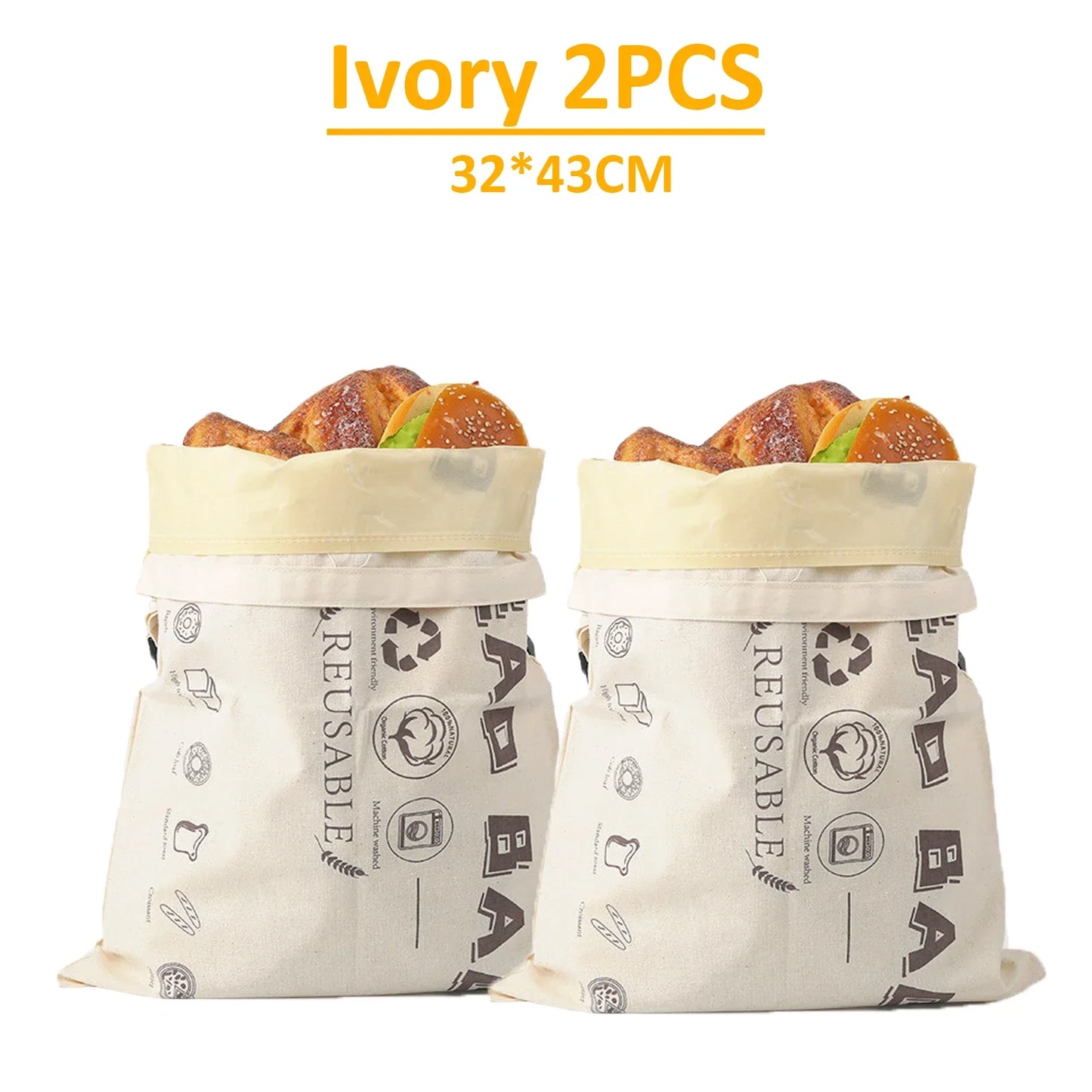 Wiederverwendbare Brotbeutel aus Bienenwachs Baumwolle mit Schnal