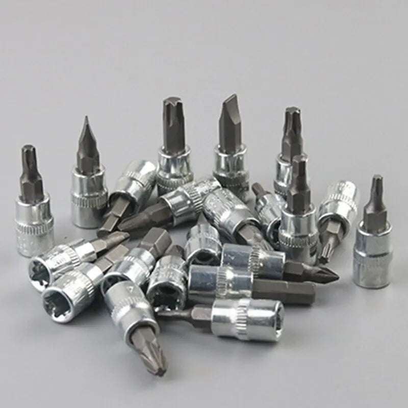 46-teiliges KFZ Werkzeug Set 1/4 Zoll Steckschlüssel Ratsche