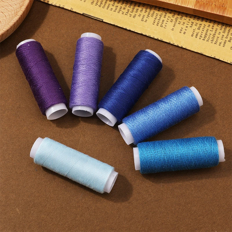 6 Farben Garn-Nähgarn-Rollenmaschine, Handstickerei, langlebig 400 Yard