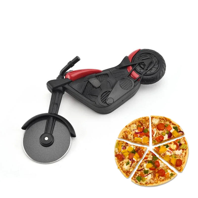 Edelstahl Motorrad Pizza Schneider Rad für Pizza, Kuchen - Waffeln – Küchenzubehör
