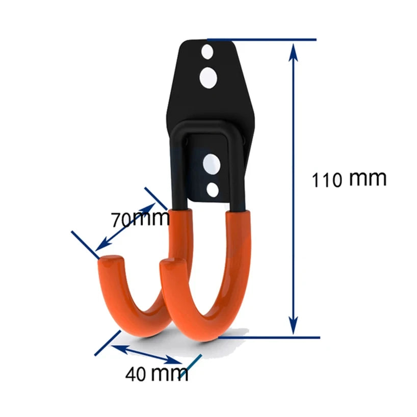 Robuster Metall-Haken bis 25 kg – Anti-Rutsch Wandhalterung für Garage - Garten