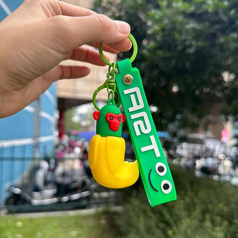 Kunststoff Schlüsselanhänger mit Cartoon Motiv als Modeaccessoire
