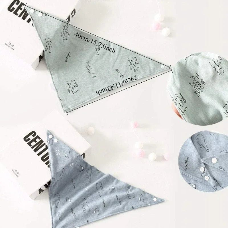 Saugstarke Baby-Lätzchen 5er Set, verstellbar, unisex für 1-3 Jahre