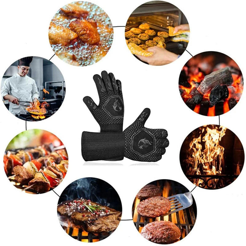 Hitzebeständige Silikonhandschuhe für sicheres Grillen und Kochen