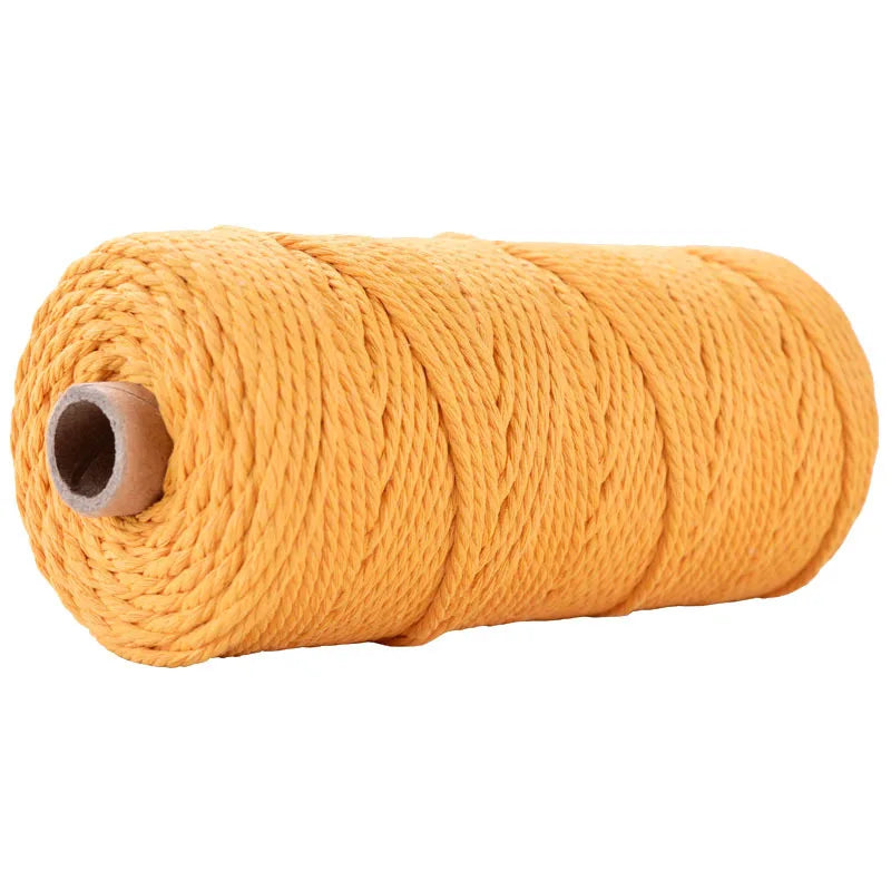 100 m Rolle bunte 3 mm Baumwollschnur für DIY und Dekoration