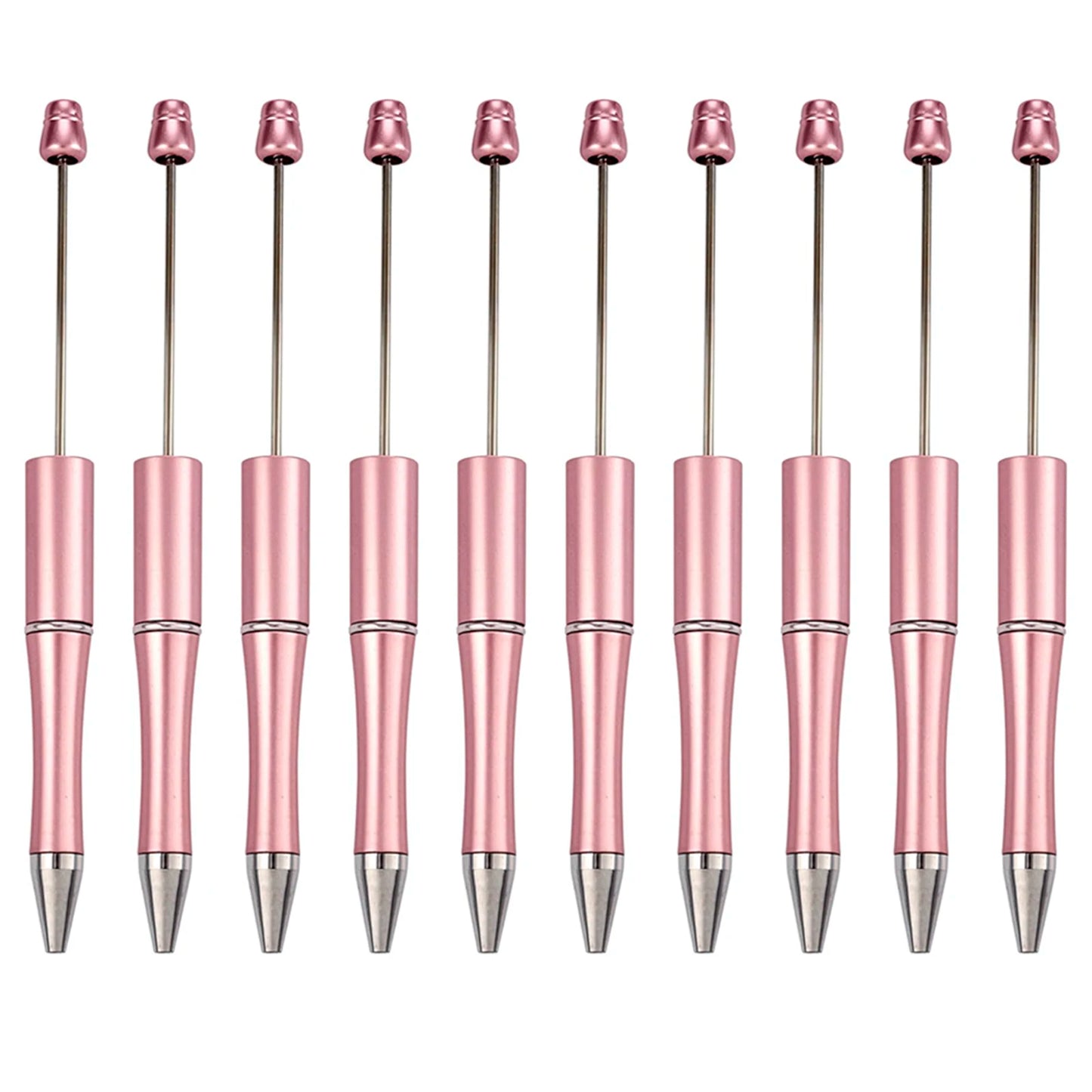 10er Set rosa Perlen Kugelschreiber – präzise 1,0 mm für Schule - Büro