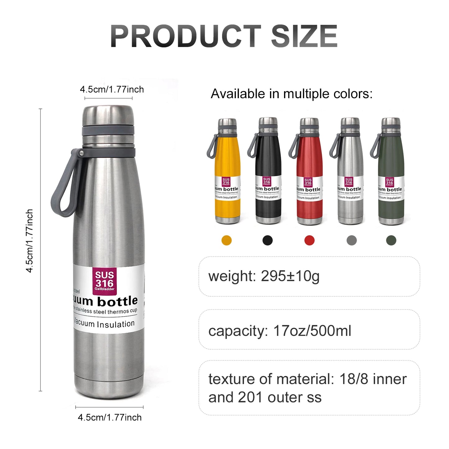 Vakuumisolierte Edelstahl-Thermosflasche 850-1500ml – warm - kalt lang
