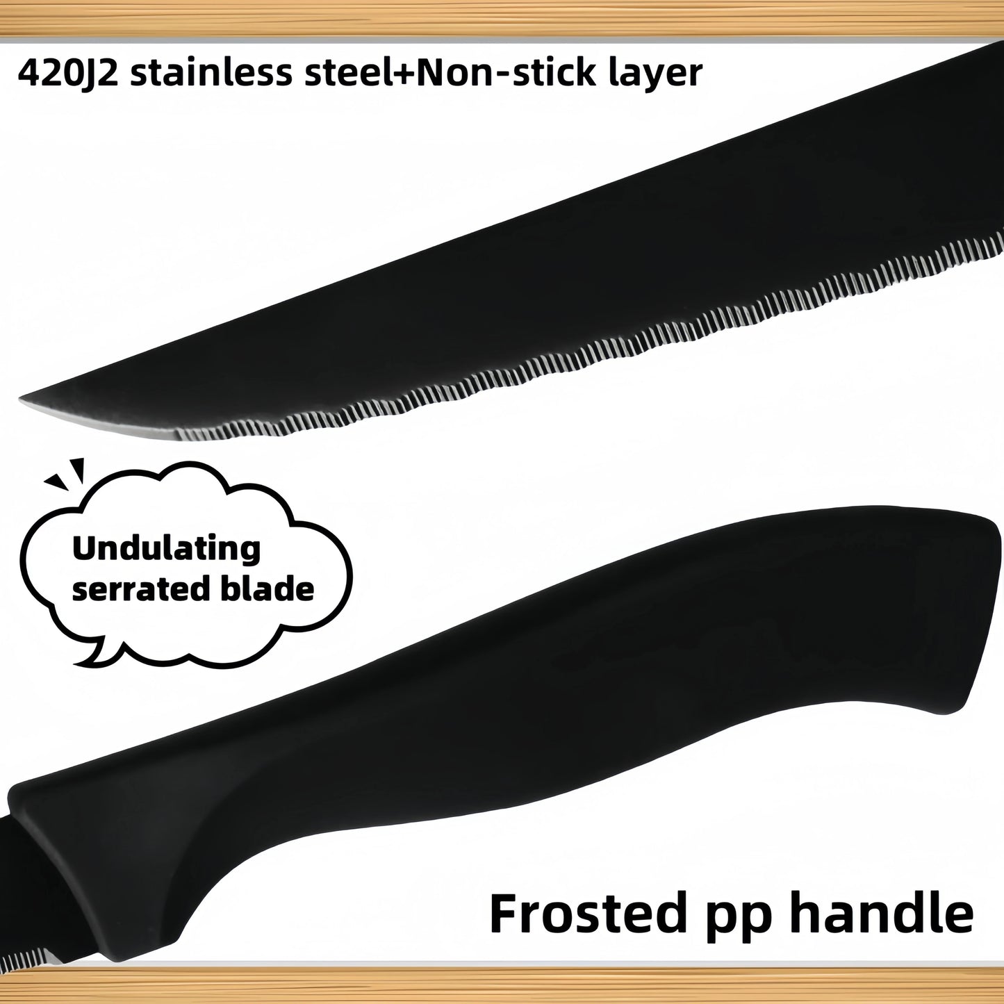 Steakmesser Set Schwarz Matt Mit Komfortgriff Aus Edelstahl Spülmaschinenfest
