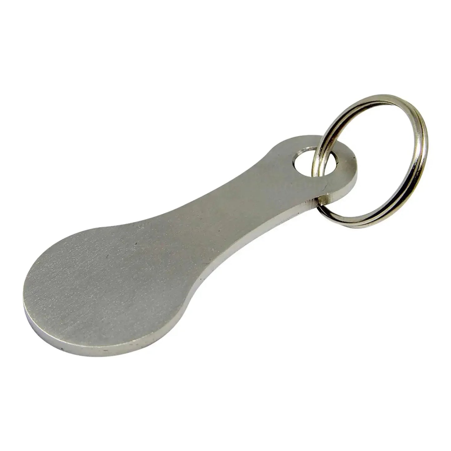 Praktischer Einkaufswagen-Token Schlüsselanhänger aus Aluminium, 1-5 Stück in Silber - Schwarz