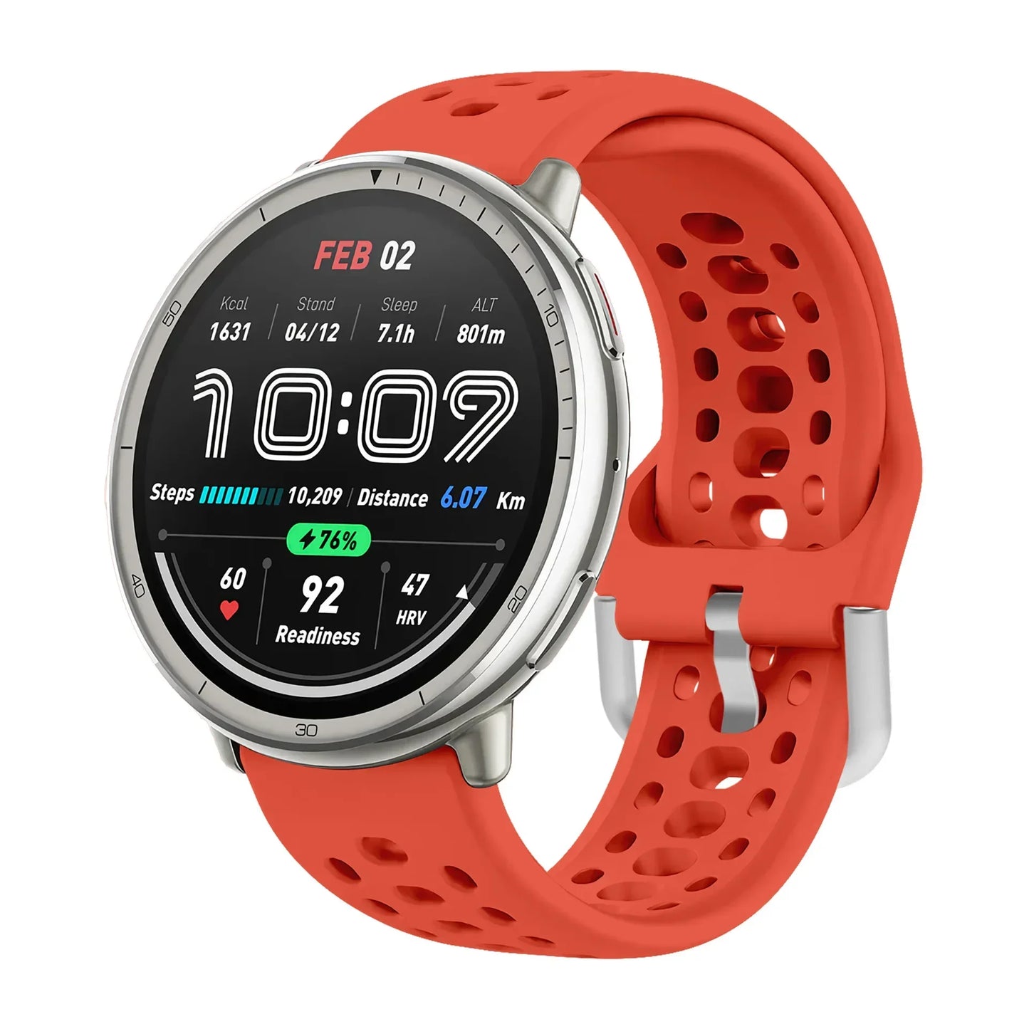 20 mm atmungsaktives Silikon-Uhrenarmband für Sport - Alltag