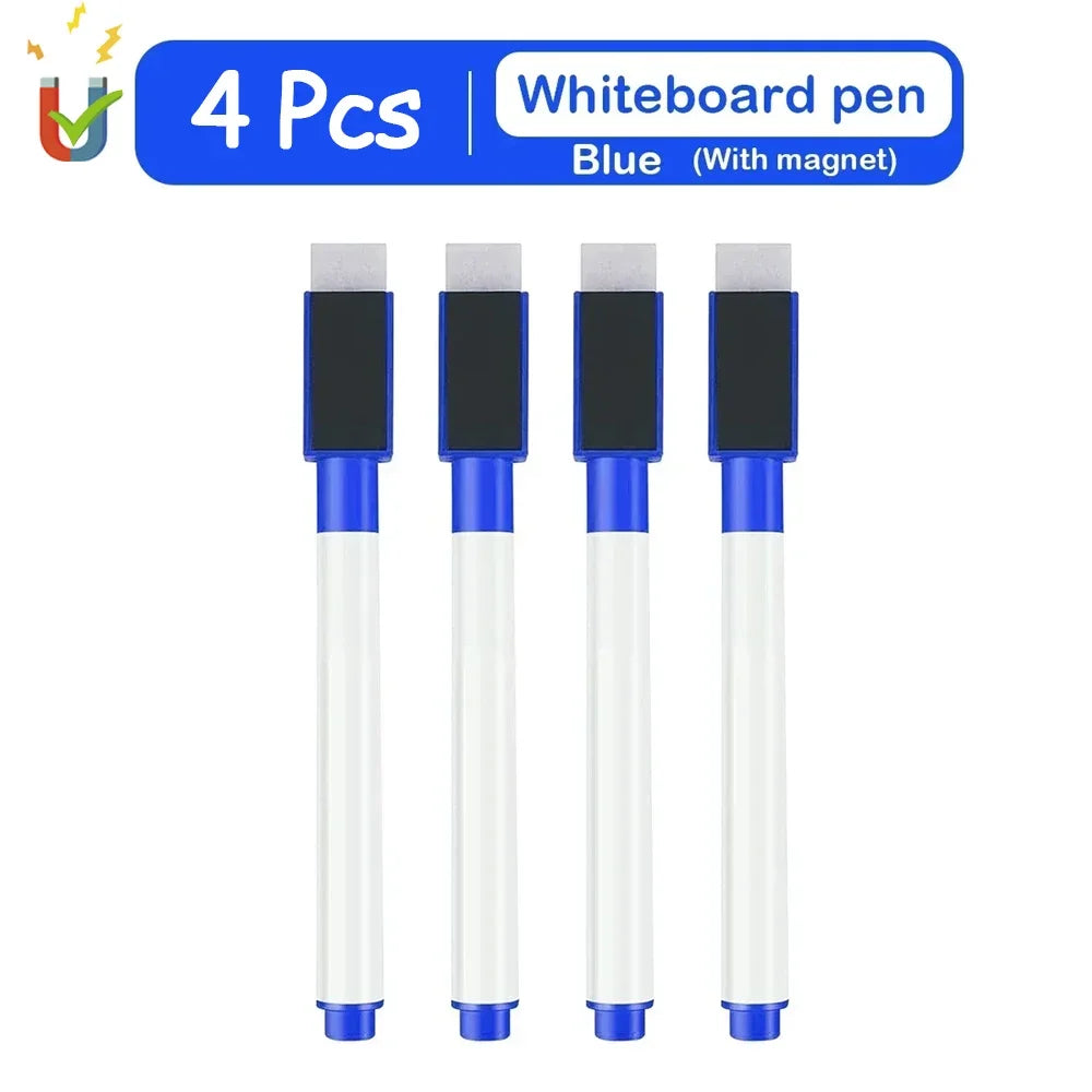 Magnetische Whiteboard-Stifte 4/8er Set – Löschbar, farbig - platzsparend