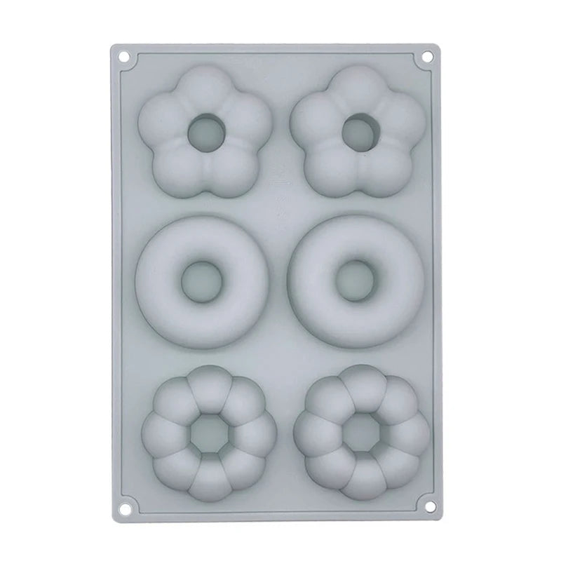 Vielseitige Silikon Backform für 6 Donuts und kreative Projekte