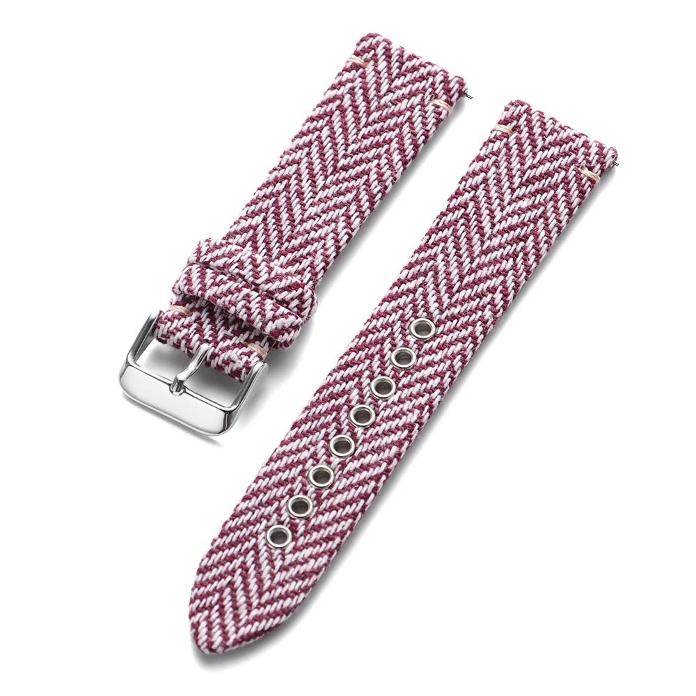 Vintage Quick Release Nylon Uhrenarmband 18 20 22mm f. Smartwatch Uhr