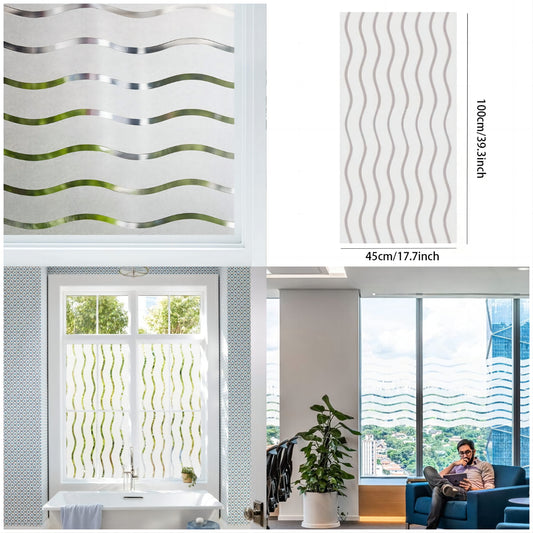 Mattierte Sichtschutzfolie mit Streifenmuster für Glasfenster