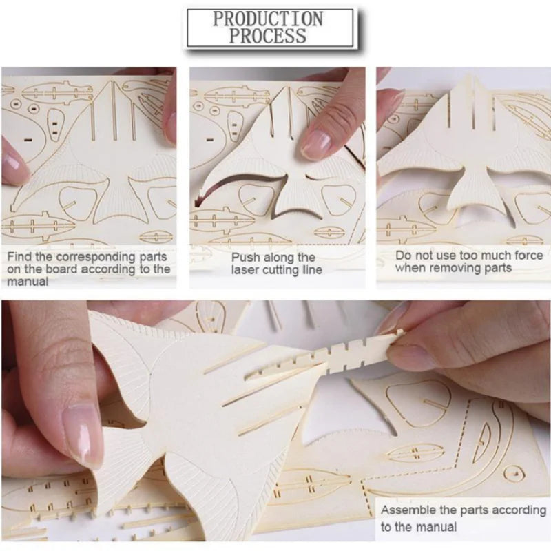 3D Holzpuzzle Tier Montageset DIY Geschenk für Kinder ab 12 Jahren