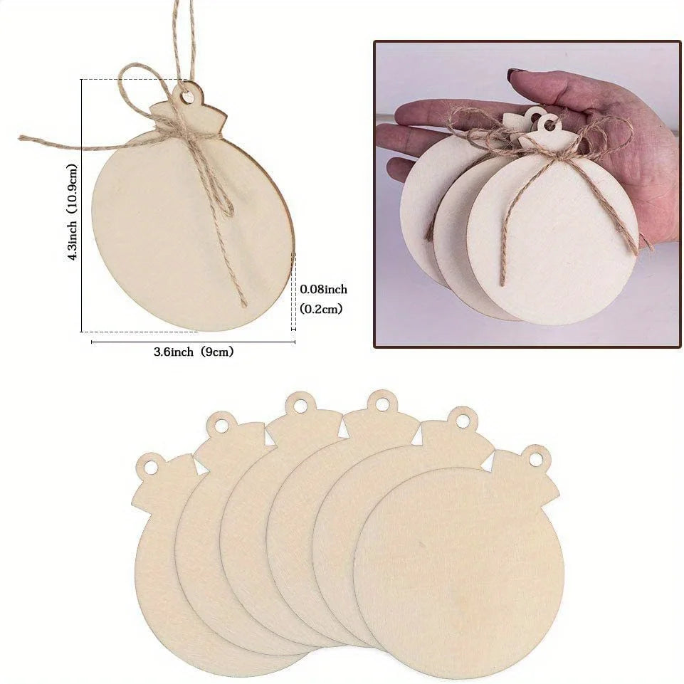 10/20 Stück handgefertigte Holzanhänger für DIY Malerei und Deko