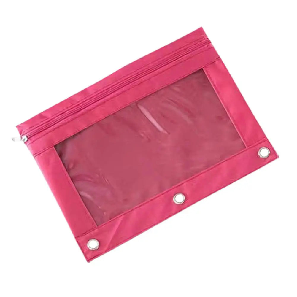 Transparentes Federmäppchen aus Oxford-Stoff für 3-Ring-Ordner, 25x18 cm