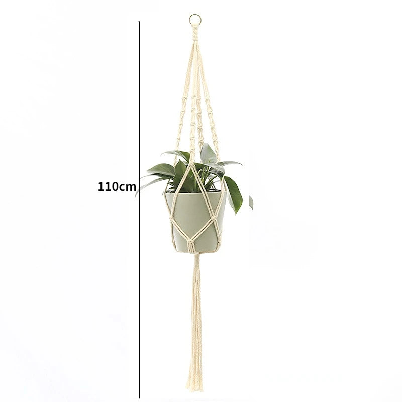 Handgefertigte Makramee Hängekörbe für Gartenpflanzen und Balkon