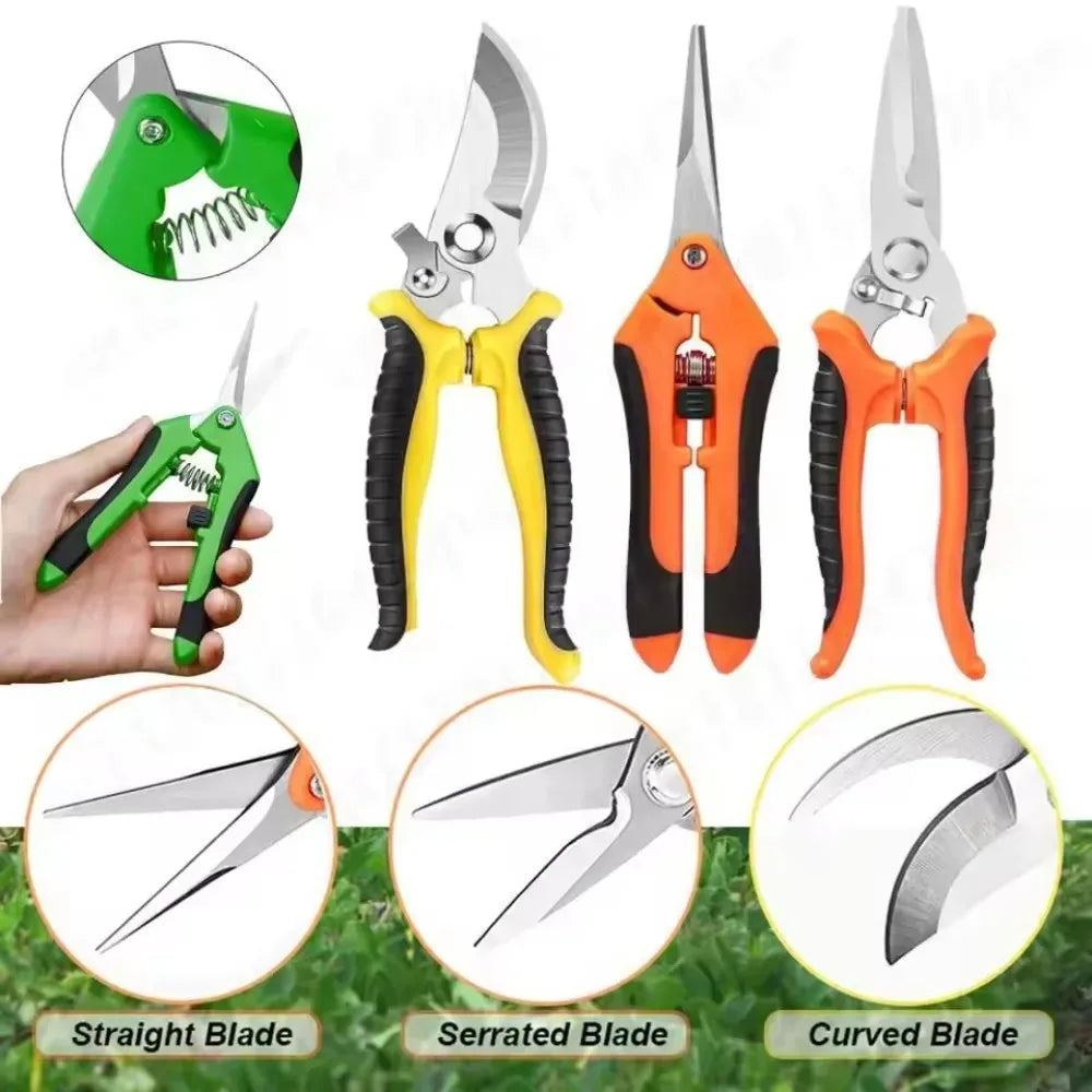 Gartenschere Set mit Edelstahlklingen und ergonomischen Griffen