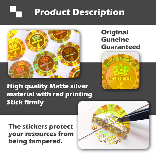 Manipulationssicherer Sicherheits Hologramm Aufkleber mit Spitzenrand