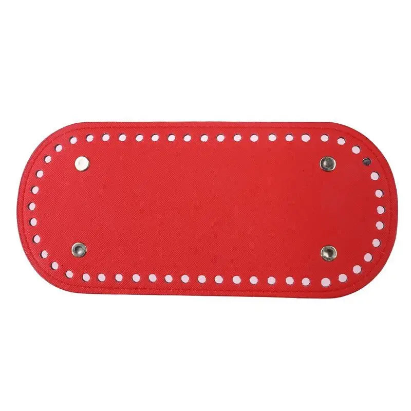 PU Leder Taschenboden 21,5x10cm für Gestrickte Taschen, mit Löchern