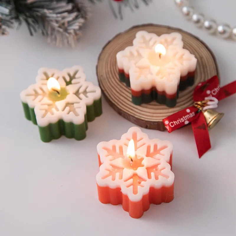 Weihnachts Schneeflocke Aromatherapie Kerze mit romantischer Atmosphäre