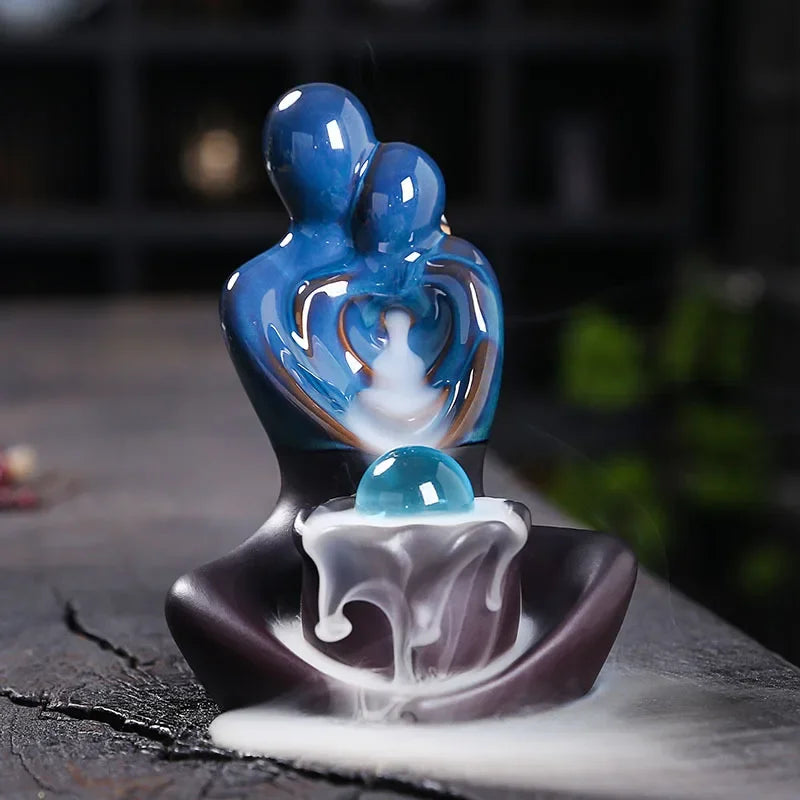 Elegantes Keramik-Räuchergefäß mit Rückflussfunktion für Aromatherapie